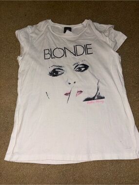 Y2k Rockware Anthill Trading Size Juniors Large Blondie Graphic Baby Tee Vintage